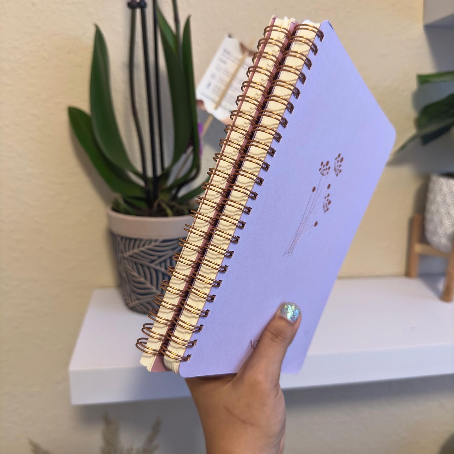 Spiral flower notebook