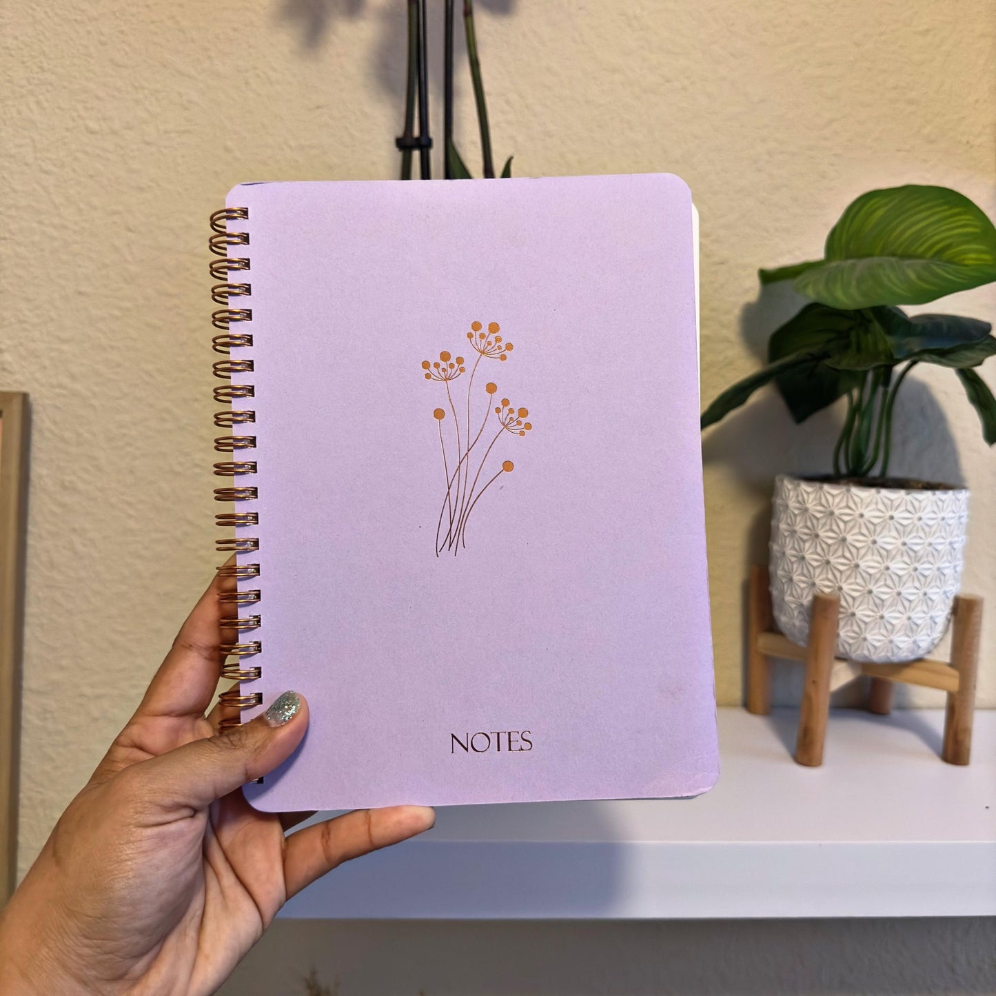 Spiral flower notebook
