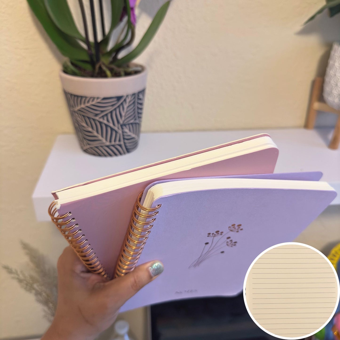 Spiral flower notebook