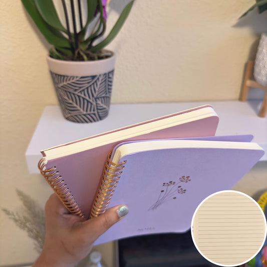 Spiral flower notebook