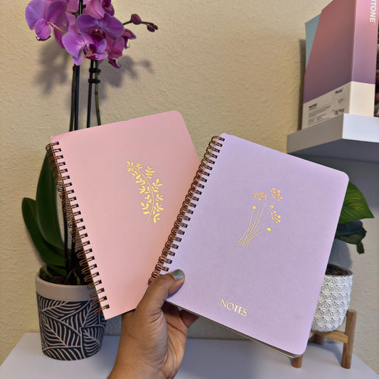 Spiral flower notebook