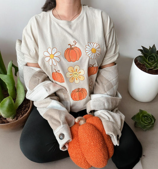 Flower Pumpkins T-Shirt