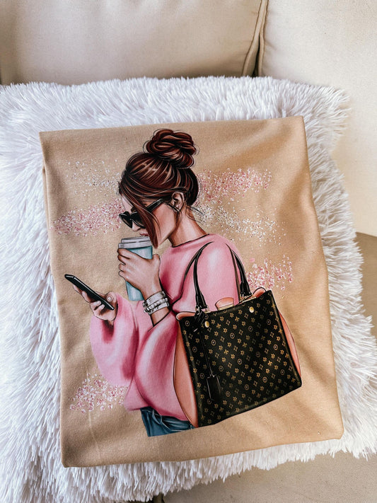 Girl with Purse T- Shirt