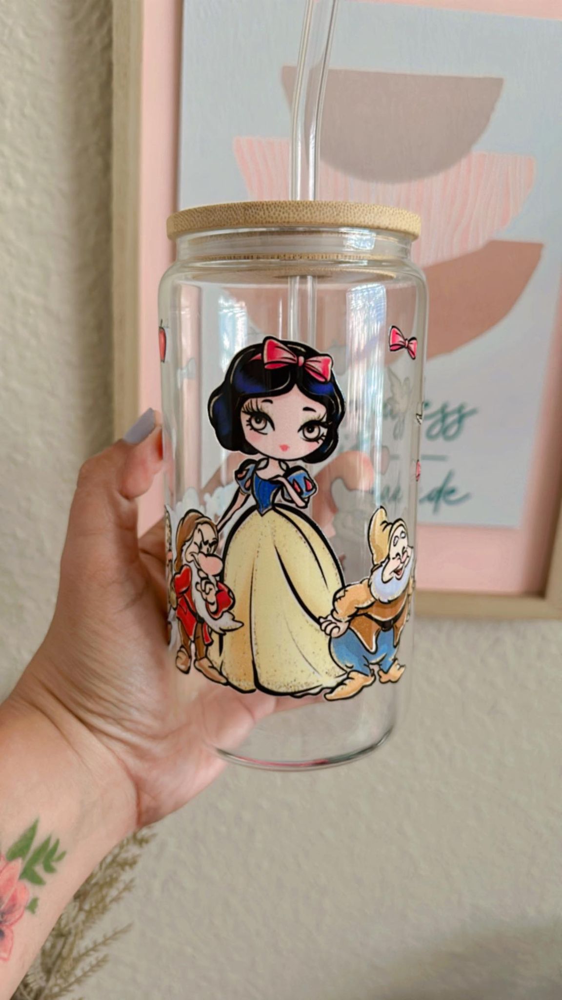 Princess Snow Clear Can Glass 160z